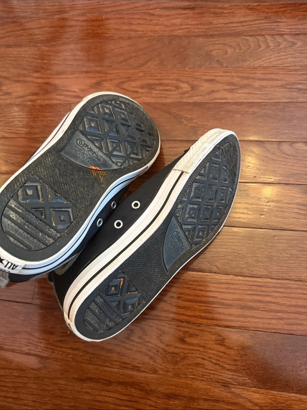 Converse Kids Black Canvas High-Tops with Neon Yellow Lining